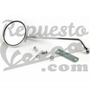 Espejo Retrovisor Cromado Izquierdo Anclaje Abajo Manillar Vespa 150, 160, 200