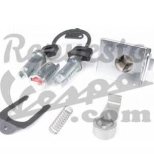 Kit Cerradura Guantera Cromada Vespa Iris, TX, T5, PX Disco, PKXL