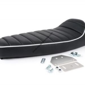 Asiento Deportivo Negro Blanco Fastback 2.0 Vespa Junior, PKS y PKXL
