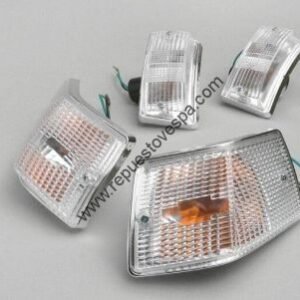 Juego Intermitentes Cromo Transparente Vespa DN, Iris, TX, T5, PX Disco