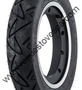 Kit Llanta Tubeless 2.10 10″ Negra Borde Pulido Vespa + Neumático Continental 3.00 10″ 50M