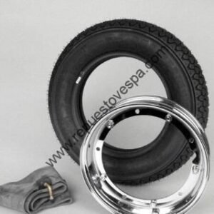 Kit Rueda Completa Llanta Cromada Neumático S83 3.00 10″